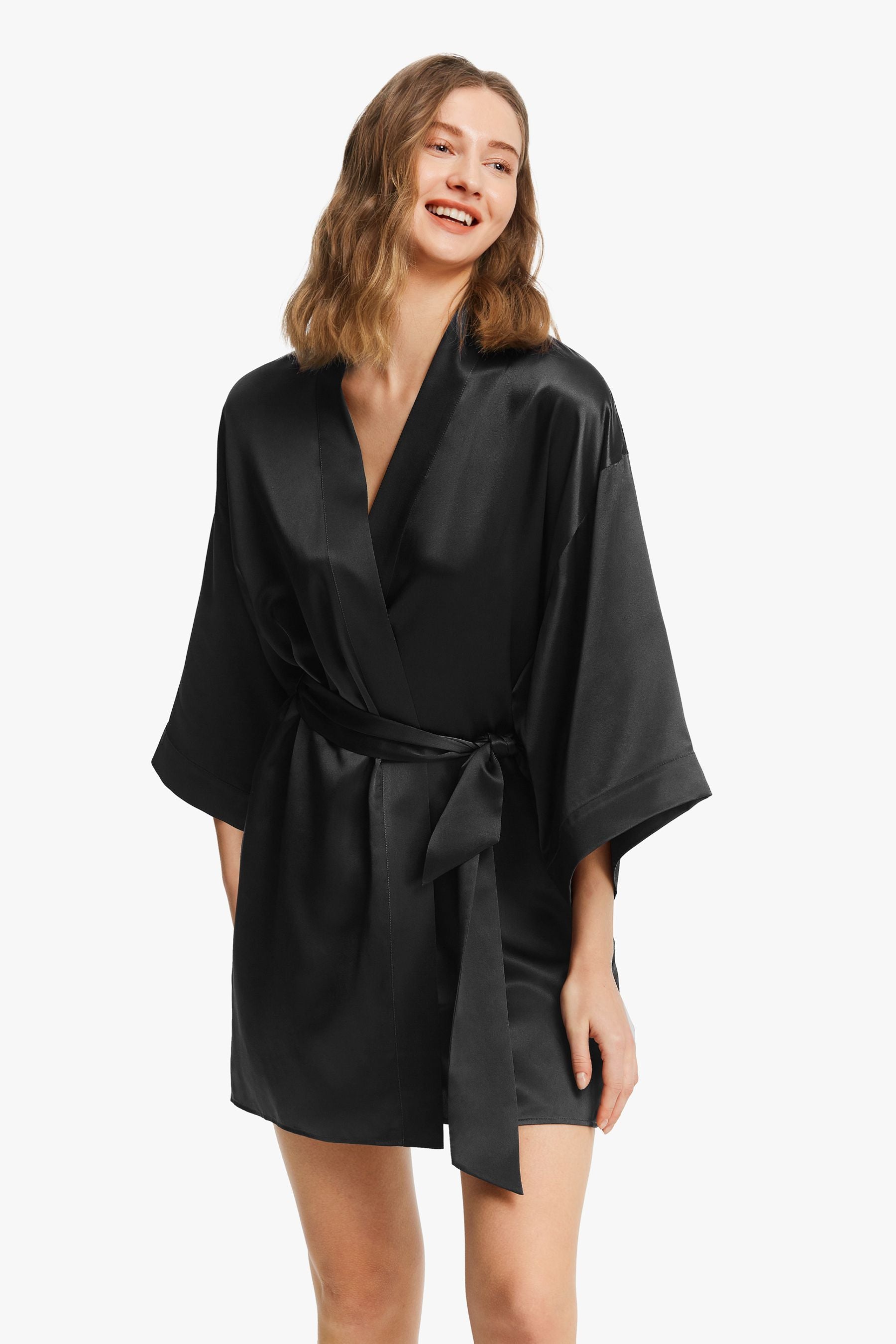 Silk Midi Length Robe gown for Women