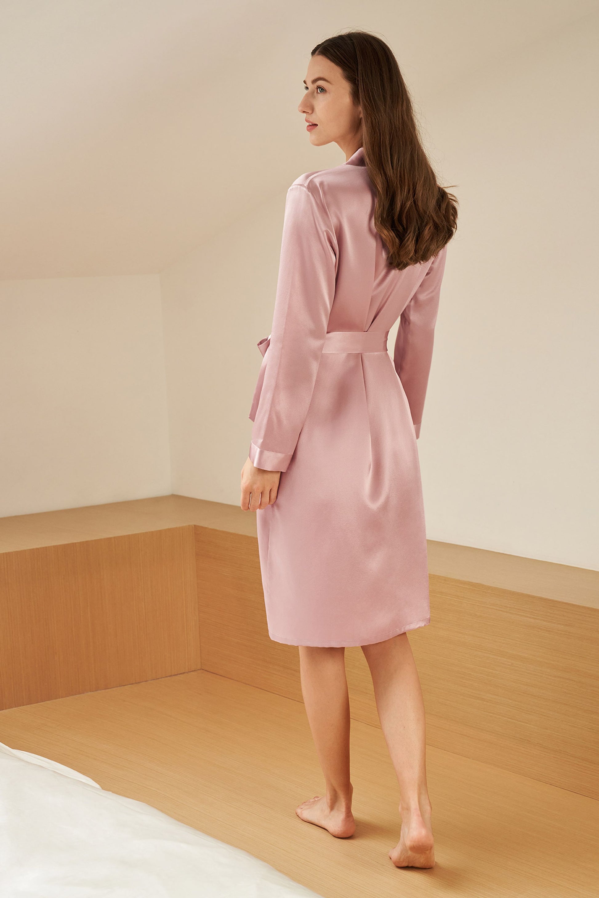 Silk Midi Length Robe gown for Women