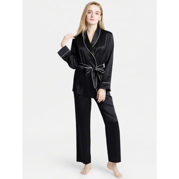 Silk Wrap Nightwear Pajama Set For Women