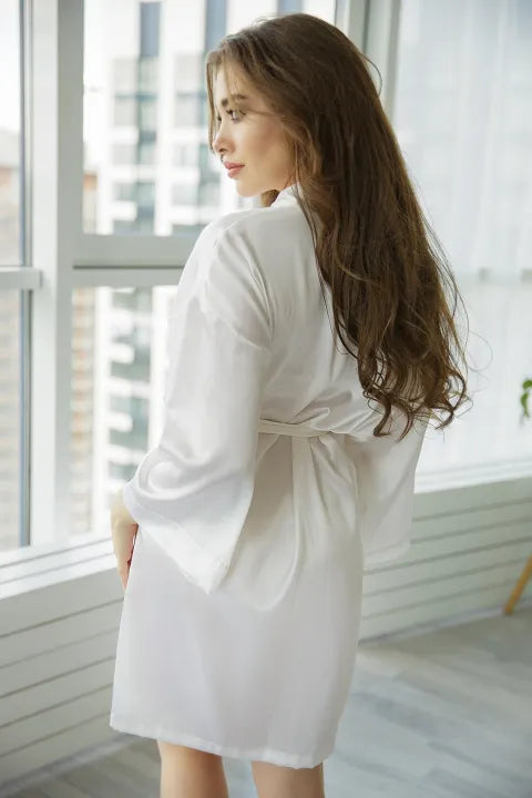 Silk Midi Length Robe gown for Women