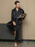 Silk Pajamas set for men-Black