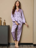 Lavender Silk Pj Set For Women
