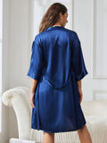 Satin Silk Nightgown and Robe Set For Women