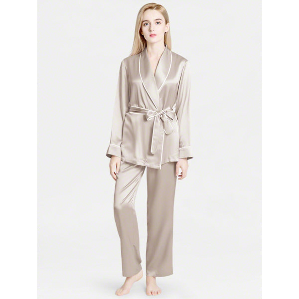 Silk Wrap Nightwear Pajama Set For Women